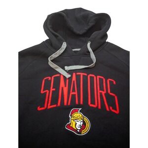 Ottawa‎ Senators Hoodie Mens Large Black NHL Fanatics Sweatshirt Pullover